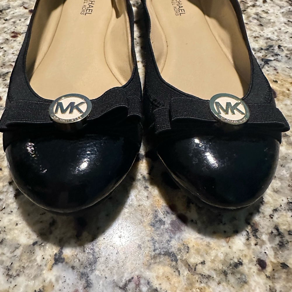 Michael Kors Black Patent Ballet Flats